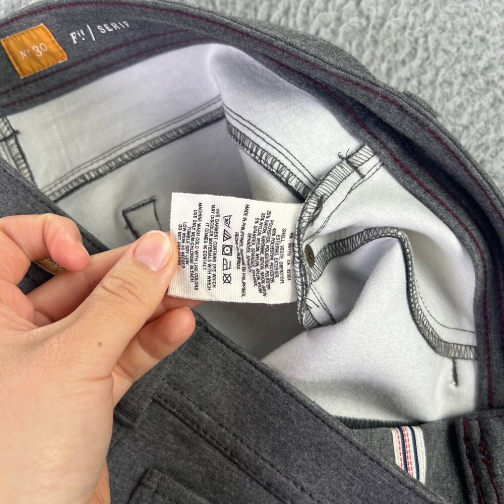 Pilcro Letterpress Serif Pants Women 30 Gray Tapered City Modern Anthropologie - Picture 5 of 13